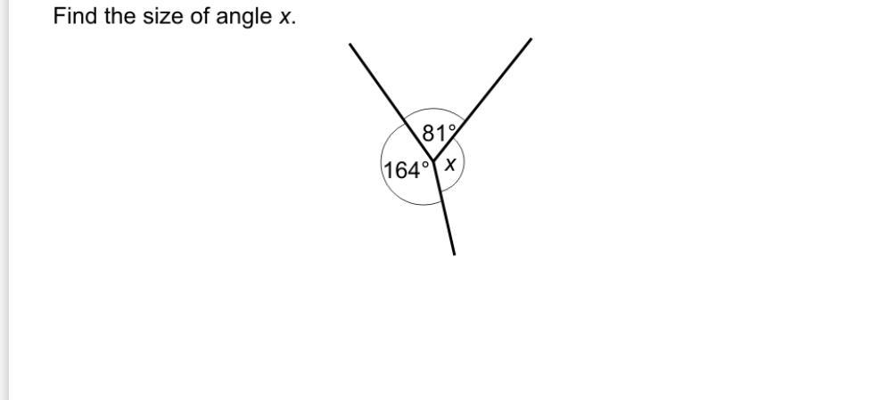 Find The Size Of Angle X.