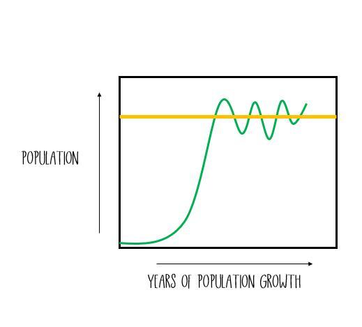 When A Population Grows Past The Ecosystem's Carrying Capacity, What Happens To The Population?Question