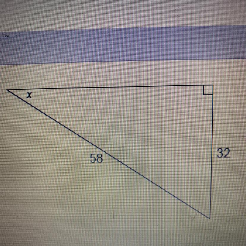 !!!!PLEASE HELP!!!WILL MARK BRAINLIEST!!!:) What Is The Value Of X In This Triangle?5832Enter Your Answer
