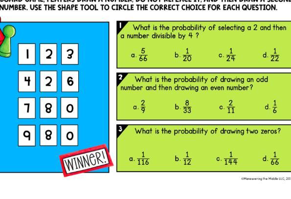 What Is The Probability Of Selecting A 2 And Then A Number Divisible By 4?