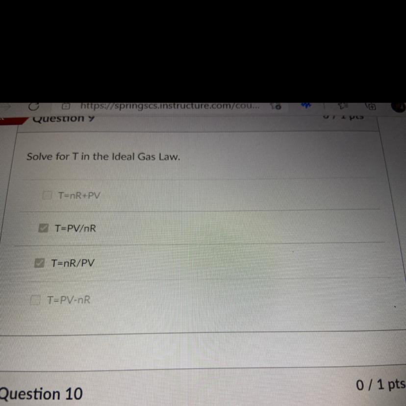 Solve For T In The Ideal Gas Law!!!!!!