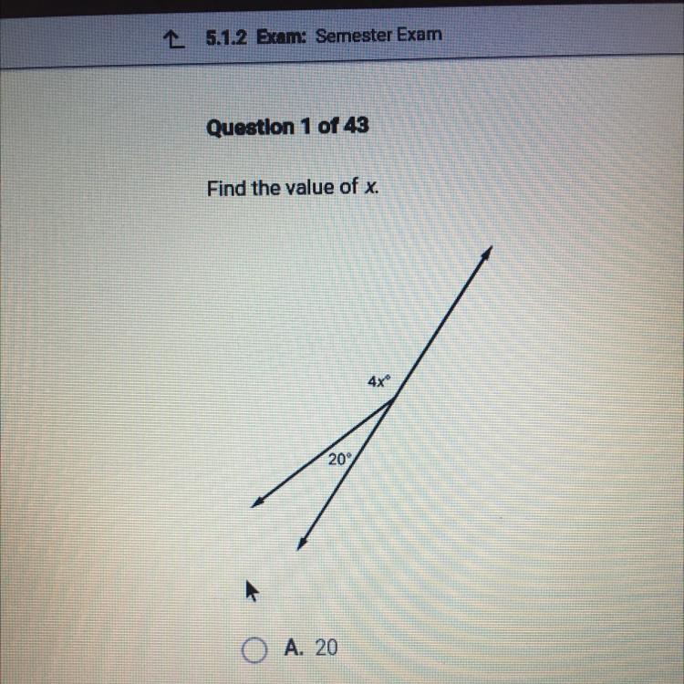 A. 20b. 5c. 40d. 45