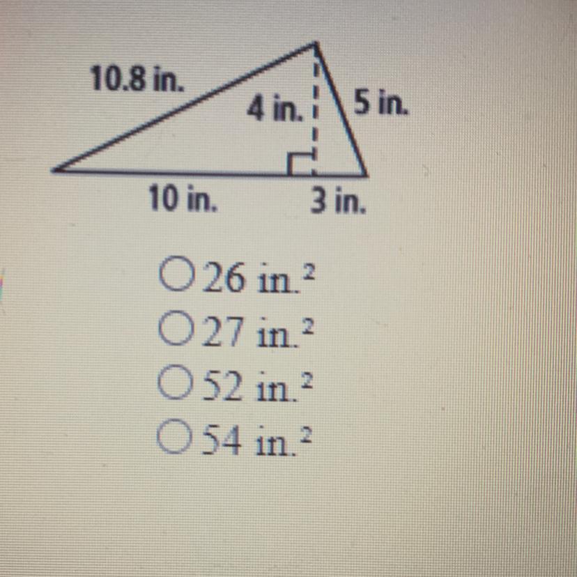 What Is The Area Of The Figure Below?