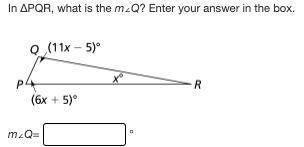 In PQR, What Is The MQ? Enter Your Answer In The Box.