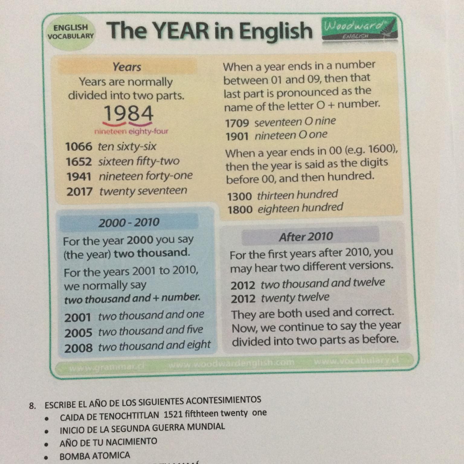 The Year In English Plsss