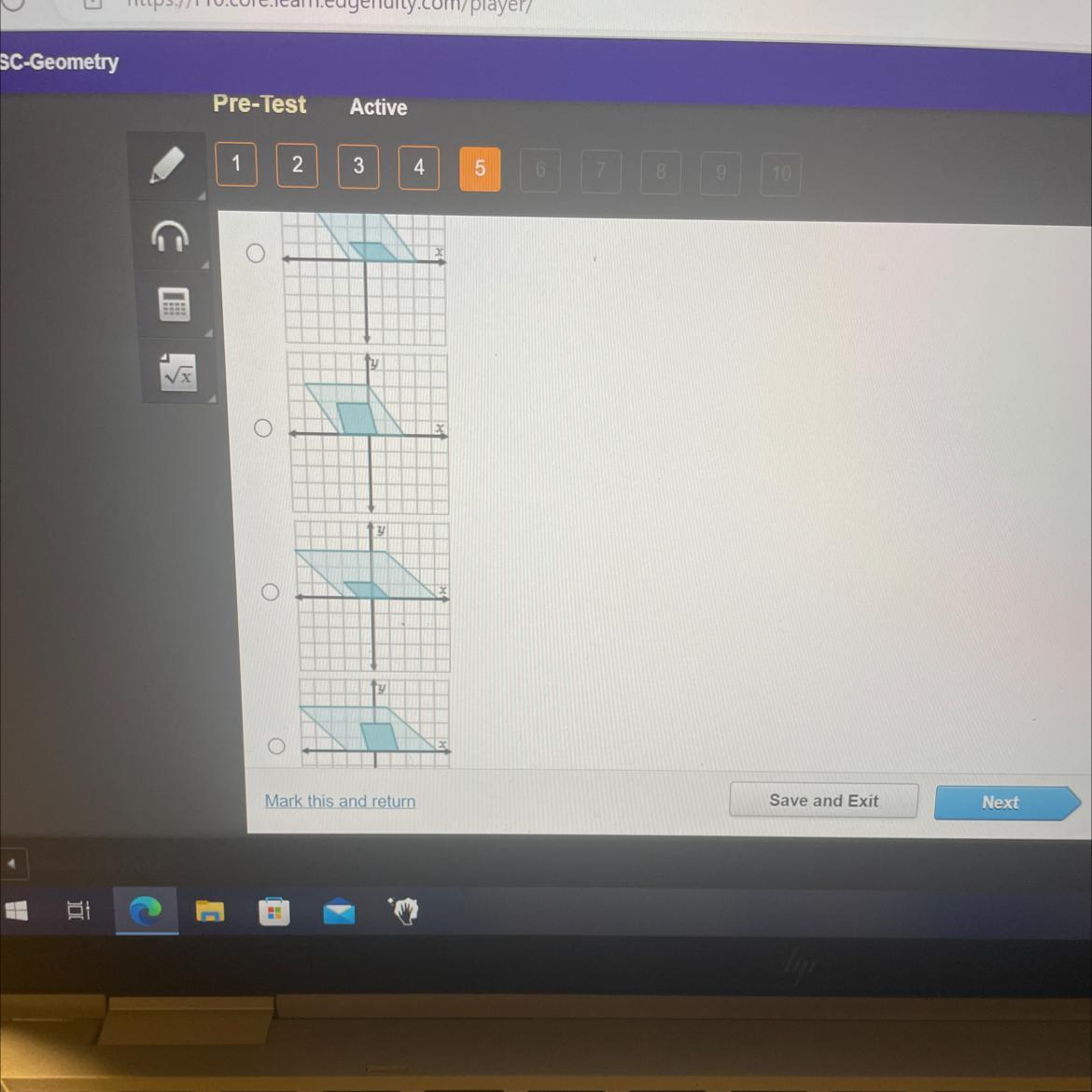 Which Graph Shows A Dilation?Y