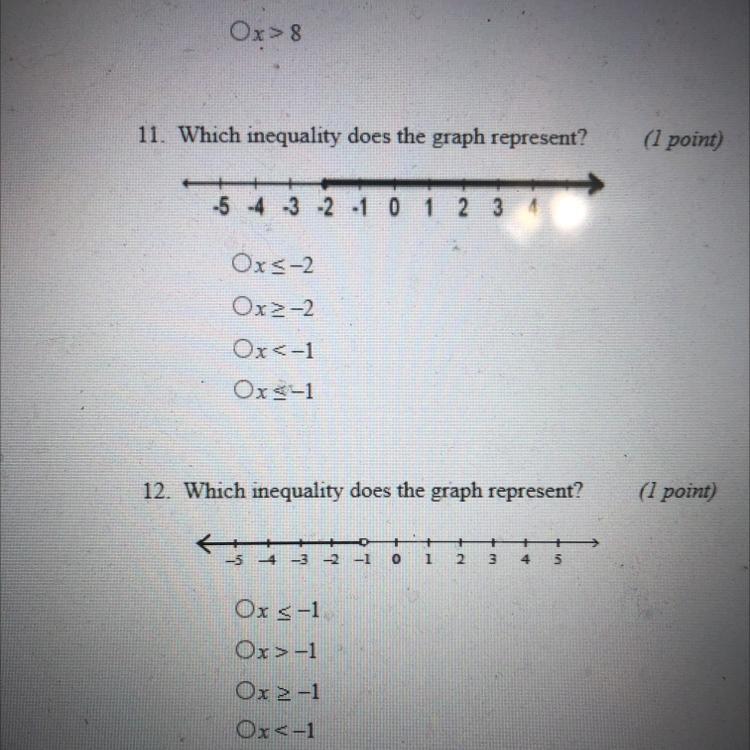 Which Inequality Does The Graph Represent (pls Im HORRIBLE At Number Lines So Please Answer Both If Possible,