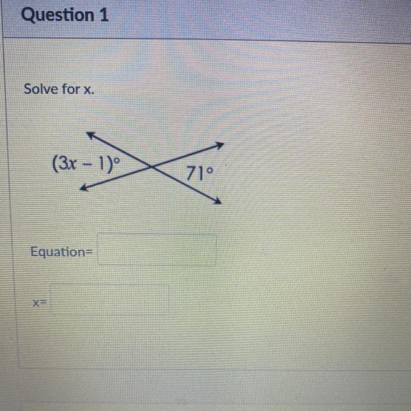 Solve For X(3x-1)71