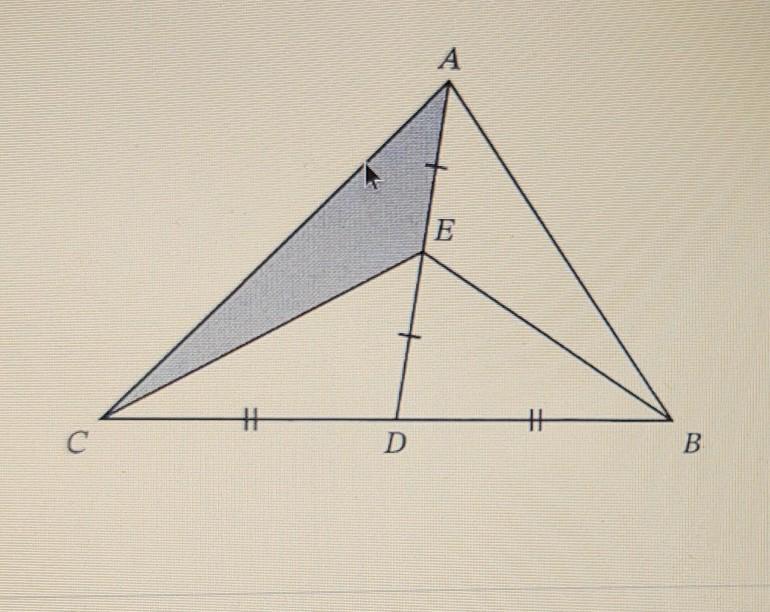 Given The Area Of Triangle AEC=63cm^2, Find The Area Of Triangle ABC.