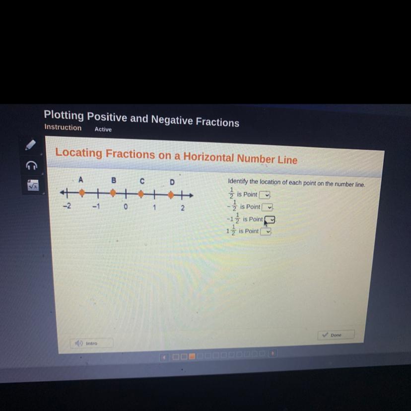 ABIdentify The Location Of Each Point On The Number Line. Is Point1-2-1012.2 Is Point-1 2 Is Point13