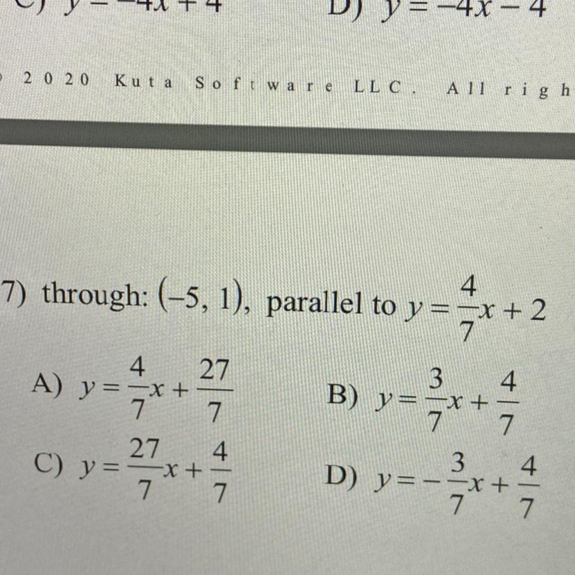 Write The Slope-intercept Form Of The Equation Of The Equation. PLEASE HELP. I Will Give Brainliest.