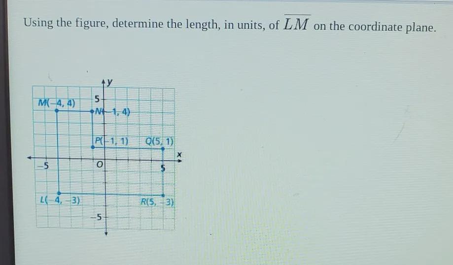 Using The Figure, Determine The Length, In Units, Of LM 