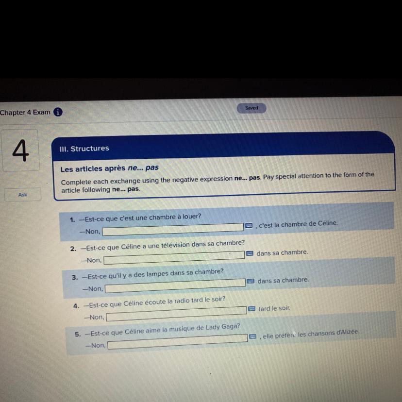 Complete Each Exchange Using The Negative Expression Ne... Pas. Pay Special Attention To The Form Of