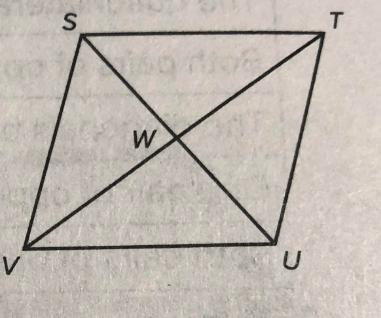 In STUV, If SW= -3y+5 And UW= 2y-6, Find The Value Of Y To The Nearest Tenth.