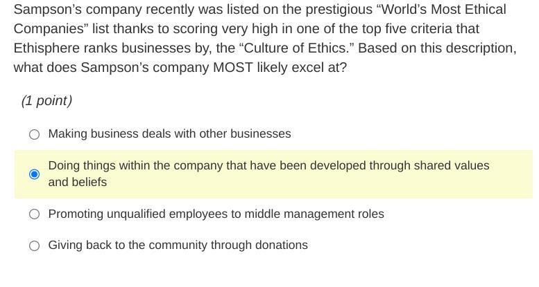 Sampsons Company Recently Was Listed On The Prestigious Worlds Most Ethical Companies List Thanks To