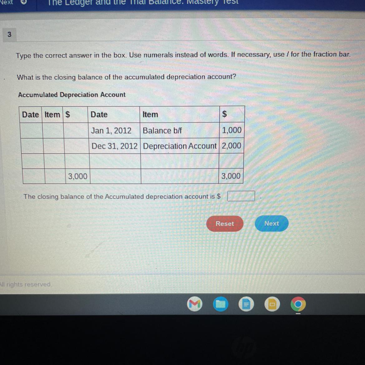 HELP! What Is The Closing Balance Of The Accumulated Depreciation Account?