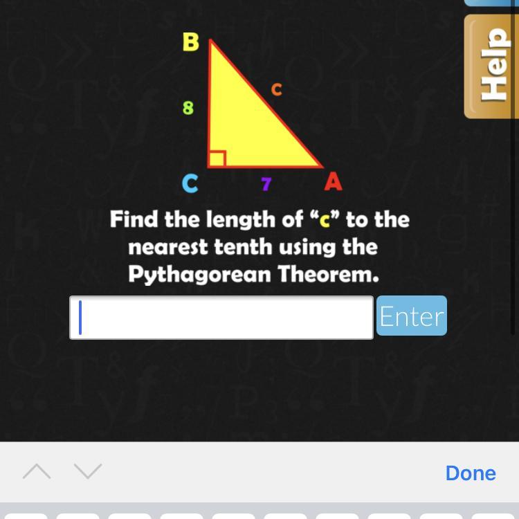 Find The Length Of C To The Nearest Tenth Using The Pythagorean Theorem 