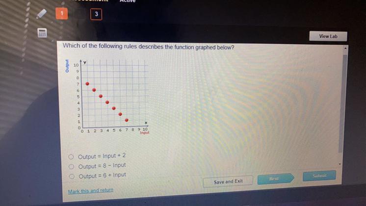 O Output = Input + 2Output = 8 - InputO Output = 6 + InputO Output = 8. Inputhelp Pls 