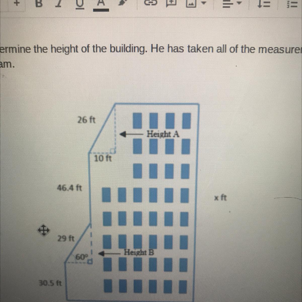 Zamir Needs To Determine The Height Of The BuildingWhats The Height AWhats Height B Whats The Height