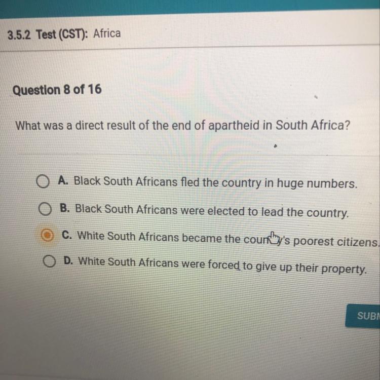 What Was A Direct Result Of The End Of Apartheid In South Africa?
