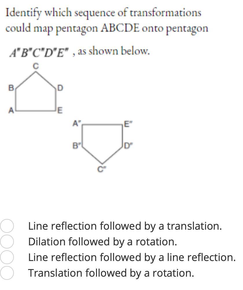 What Is The Transformation That Needs To Be Done To Map ABCDE To A'B'C'D'E'?